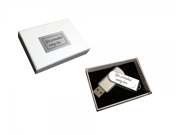 Personalised USB 8GB Boxed Gift - Single Sided